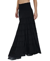 Frye Women's Smocked-Waist Tiered Maxi Skirt