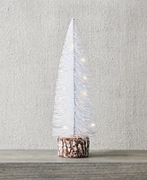 Holiday Lane Northern Holiday White Light Up Medium Sisal Tree Table Top Decor, Created for Macy's