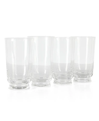 Martha Stewart Crispa Handmade Hi-Ball Glassware, Set of 4