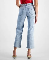 Guess Women's High Rise Wide Leg Ankle Jeans