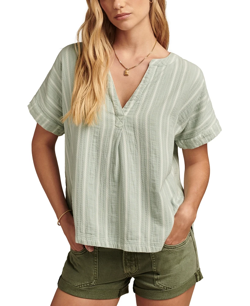 Lucky Brand Women's Popover Camp Shirt