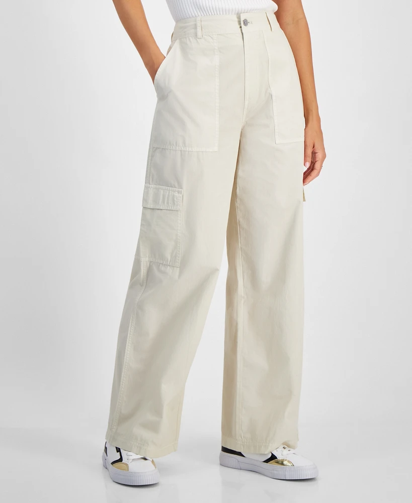 Calvin Klein Jeans Women's Cotton High-Rise Cargo Pants