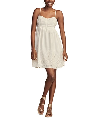 Lucky Brand Women's Poplin Cutout Mini Dress