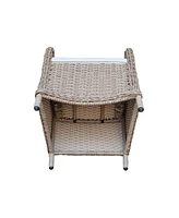 International Concepts Outdoor Wicker Patio Dining Chair with Cushion