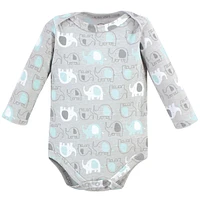 Luvable Friends Baby Boys Cotton Long-Sleeve Bodysuits 5pk