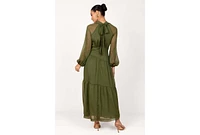 Women's Petal and Pup Julip Sheer Long Sleeve Maxi Dress