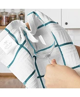 Zulay Kitchen 3 Pack Absorbent Kitchen Towels Cotton 15x25 Inch