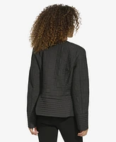 Karl Lagerfeld Women's Collarless Quilted Jacket