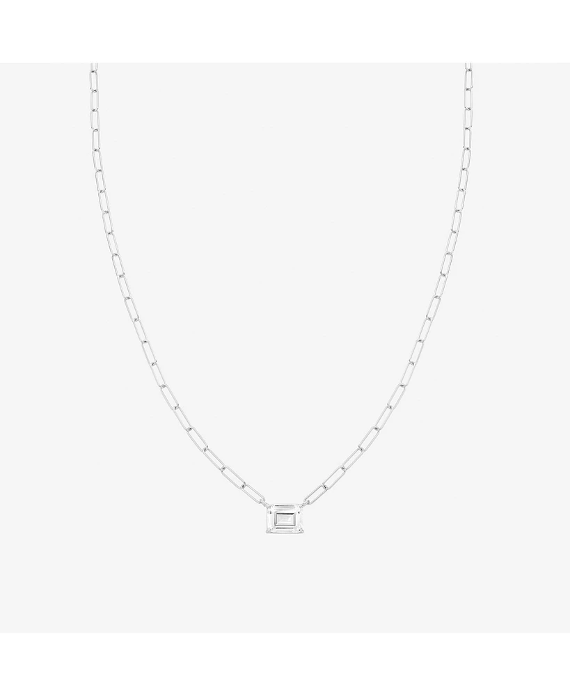 Bearfruit Jewelry Sterling Silver Sparkle Pendant Chain Necklace, 16"-18"