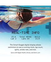 Finis Smart Goggle Max Kit - Digital Swim Tracking with Real-Time Feedback - Comfortable, Anti-Leak Design