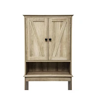 Merrick Lane Delilah Over The Toilet Bathroom Organizer With Shelves And Magnetic Closure Doors