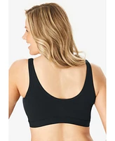 Comfort Choice Women's Wireless Zip Front Bra