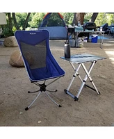 ECR4Kids Lightspeed Outdoors Tall Swivel Camp Chair, Blue