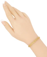 Devata Gold Plated Paddy Oval 5mm Chain Bracelet in Sterling Silver