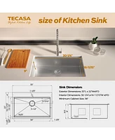 Streamdale Furniture 33" Dual Mount Kitchen Sink with Faucet Combo