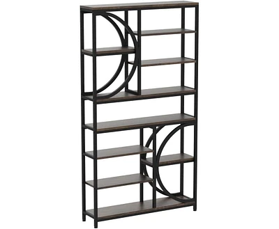 Tribesigns Bookshelf, Industrial 8-Tier Etagere Bookcases, 77