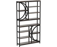 Tribesigns Bookshelf, Industrial 8-Tier Etagere Bookcases, 77