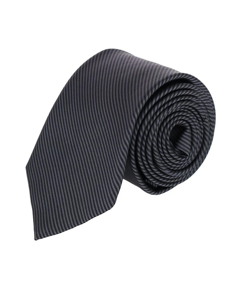 Trafalgar Men's Leyton Diagonal Lined Tone on Tone Silk Necktie