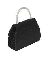 Club Rochelier Ladies' Evening Bag with Glitter Handle and Bow