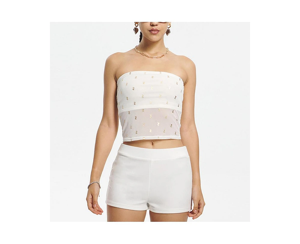 Juicy Couture Women's Solid Hot Short With Ombre Hotfix