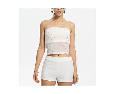 Juicy Couture Women's Solid Hot Short With Ombre Hotfix