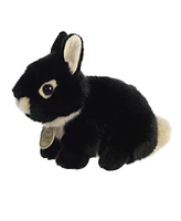 Aurora Small Netherland Dwarf Bunny Miyoni Tots Adorable Plush Toy Black 7.5"