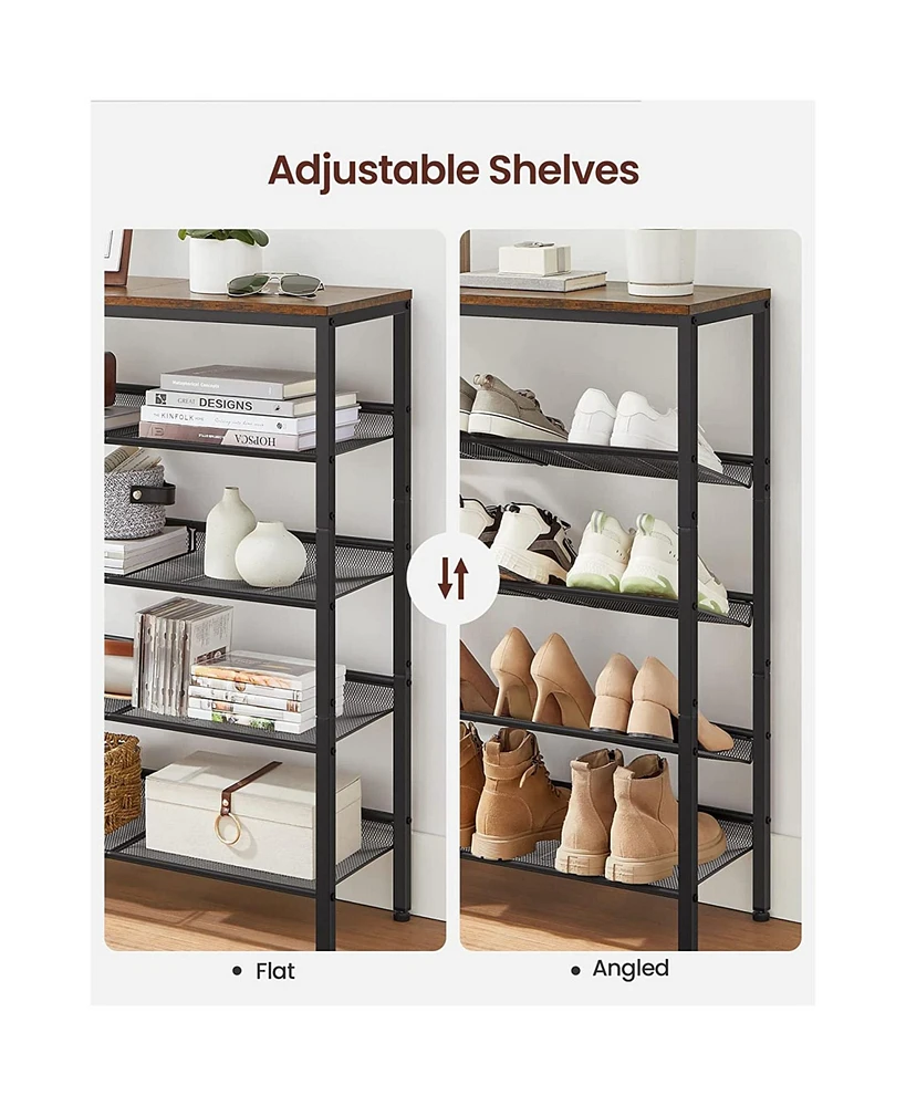 Slickblue 5-Tier Shoe Rack for Entryway