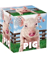 Masterpieces Pig 100 Piece Shaped Jigsaw Puzzle