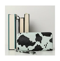 Haute Sauce Women's Light Green & White Color Print Wallet