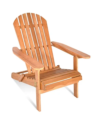 Vebreda Eucalyptus Chair Foldable Outdoor Wood Lounger Chair