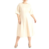 Eloquii Plus Seam Detail Ponte Work Dress