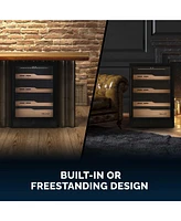 Newair 1,500 Count Electric Cigar Humidor, Built-in Humidification System with Opti-Temp Heating and Cooling Function, Built-In or Freestanding Design