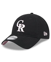 New Era Men's Black Colorado Rockies 2024 Mother's Day 9TWENTY Adjustable Hat