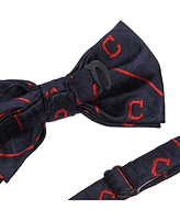 Eagles Wings Men's Navy Cleveland Indians Oxford Bow Tie