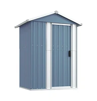 vidaXL Garden Shed 49.6"x38.4"x69.7" Galvanized Steel