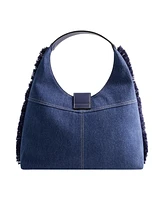 True Religion Frayed Denim Hobo