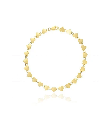 The Lovery Gold Mirrored Heart Bracelet 14K Gold