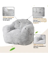 Caromio Giant Bean Bag Sofa Chair with Armrests High-Density Foam Stuffed