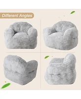 Caromio Giant Bean Bag Sofa Chair with Armrests High-Density Foam Stuffed