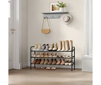 Slickblue Expandable Shoe Rack,Shoe RackMetal Shoe Storage, Adjustable Shoe Organizer