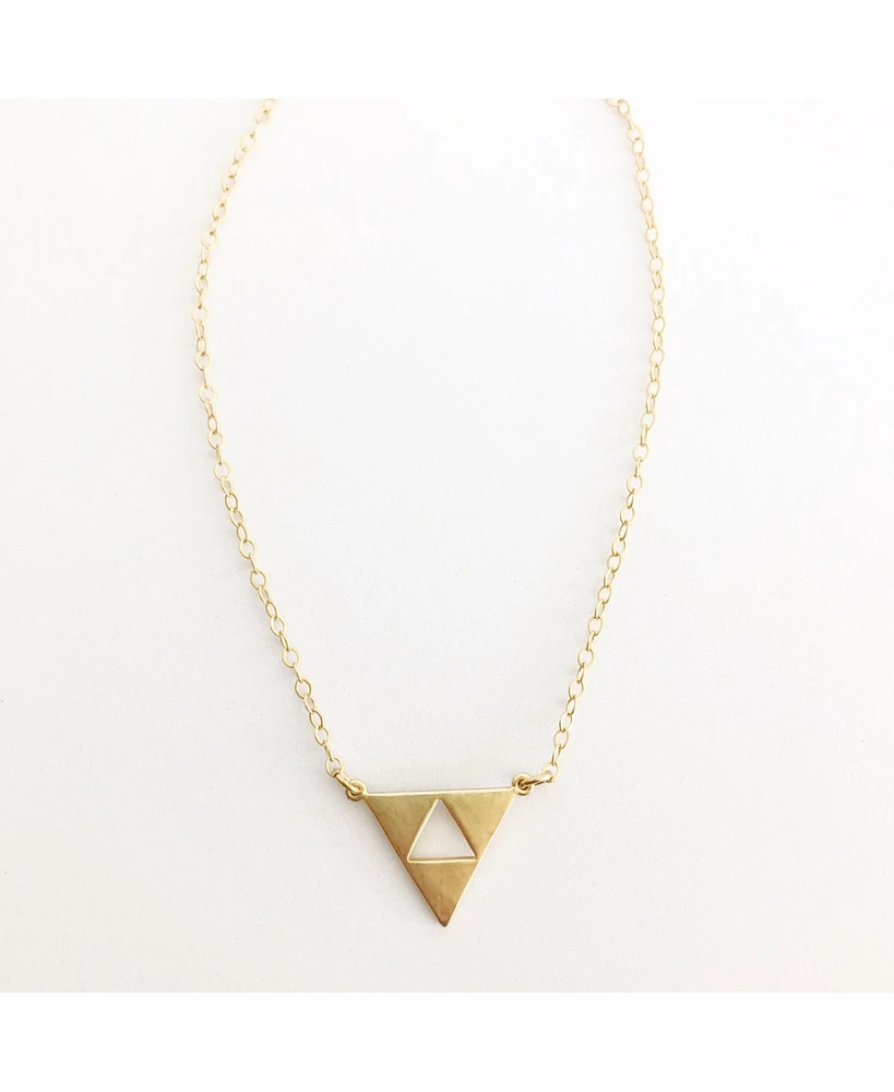 Sanctuaire Sanctuary Project by sanctuaire triangle Necklace Gold