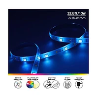 Monster Cable Monster 32.8ft Sound Reactive Smart Multi-Color Multi-White Led Light Strip