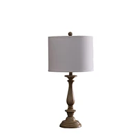 Streamdale Furniture 27.5" In Coastal Wood Effect Polyresin Table Lamp