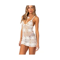 Edikted Women's Raleigh Crochet Mini Dress