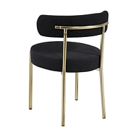 Set of 2 Mid-Century Modern Boucle Dining Chairs
