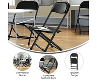 10 Pack Kids Plastic Folding Chair Daycare Home School Furniture