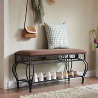 Industrial Shoe Rack Bench for Small Spaces