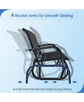 Sugift Swing Glider Chair 48 Inch Loveseat Rocker Lounge Backyard