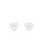 The Lovery Scribble Heart Stud Earrings 14K Gold