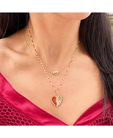 The Lovery Gold Puffy Heart Necklace 14K Gold